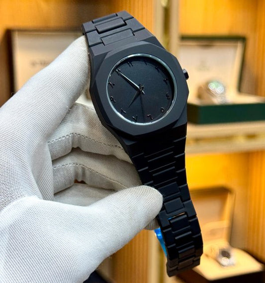 Black Aura Quartz Watch Arabic Dial Watch for Men | Luxury Black Aura Watch for Men